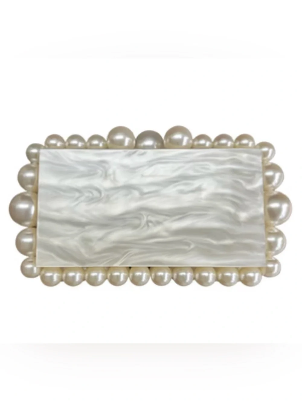 Marble look handcrafted resin Clutch